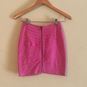 Pink mini skirt